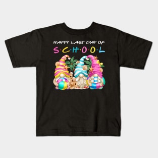 Happy last day of School 2024 Teacher Student Graduation Gnomes Kids Kids T-Shirt